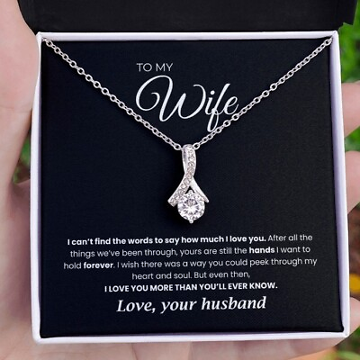 #ad To My Wife Necklace I Love You More Than You#x27;ll Know Necklace Gift for Wife