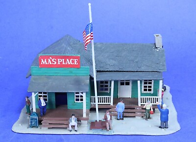 #ad Pola HO Scale Built Up Ma#x27;s Place Cafe Building w Figures