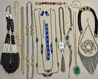 #ad Vintage lot of Art Deco Victorian Modern And Antique Jewelry Charms and More