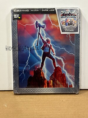 #ad BLU RAY DVD **THOR LOVE AND THUNDER STEELBOOK BEST BUY EXCLUSIVE NEW** DIGITAL