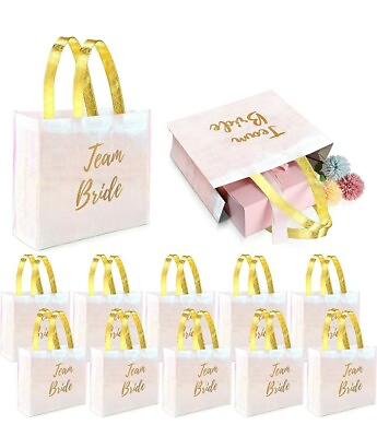 #ad 12 Pcs Team Bride Bags Bridesmaid Gift Bags Bridal Party Gift BagGlossy bag