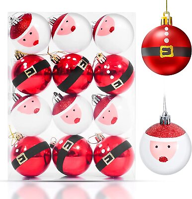 #ad 12Pcs Christmas Tree Balls Santa Claus Ornament Baubles Xmas Party Home Decor
