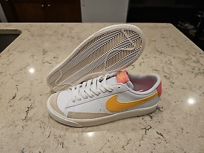 #ad SIZE 6Y NIKE BLAZER LOW #x27;77 GS WHITE TOPAZ GOLD SAIL CASUAL SNEAKERS NEW