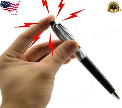 #ad Shocking Electric Pen Prank Shock Trick Novelty Metal Joke Gag Toy Gift Funny US