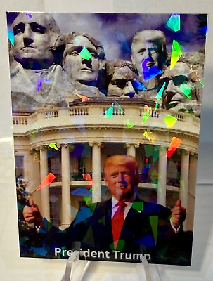 #ad Donald Trump Election Year 2024 Cracked Ice Refractor Card