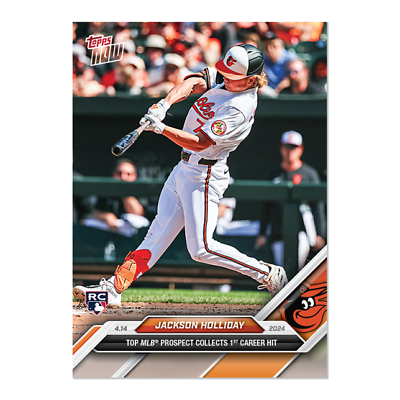 #ad 2024 MLB Topps NOW 75 JACKSON HOLLIDAY 1st HIT BALTIMORE ORIOLES ROOKIE PRESALE