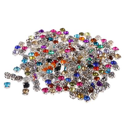 #ad 200Pieces Sew on Diamante Rhinestone Crystal Mixed Color 0.24#x27;#x27;