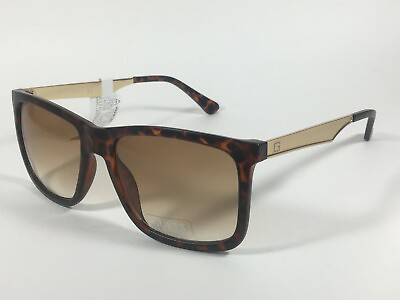 #ad Guess GF0171 52F Rectangular Sunglasses Gold Brown Tortoise Brown Gradient New