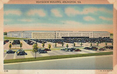 #ad Postcard DC Washington Pentagon Building in Arlington VA Military Headquarters