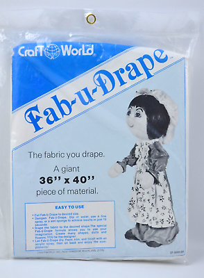 #ad Vintage Craft World Fab u drape Water to Shape 36quot; X 40quot; Sealed