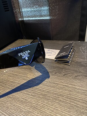 #ad Prada PR17WS 1AB5S049 Unisex Sunglasses 49 mm Black Black Lens