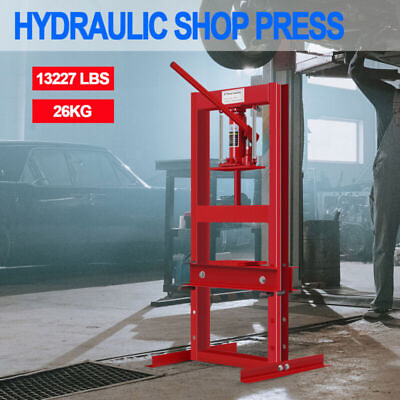#ad Heavy Duty Shop Press Floor H Frame Manual Press Hydraulic Jack Stand Equipment