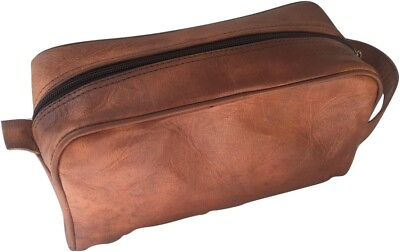 #ad Handmade Leather Toiletry Bag For Adult Genuine Unisex Toiletry With Journal
