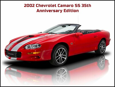 #ad 2002 Chevrolet Camaro SS 35th Anniversary New Metal Sign: Beautiful Restoration