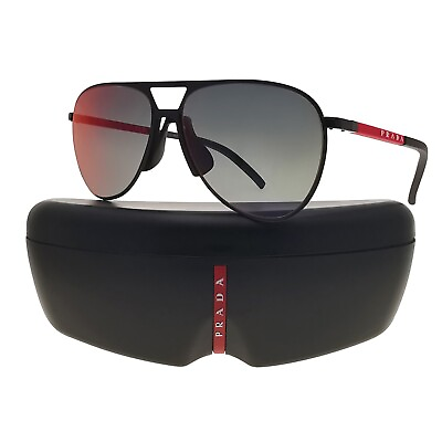 #ad Prada Sport Sunglasses LINEA ROSSA PS 51XS 1BO 01M Matte Black Blue Red Mirror