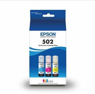 #ad EPSON T502 EcoTank Genuine Ink Ultra High Capacity Bottle Color Combo Exp. 2027
