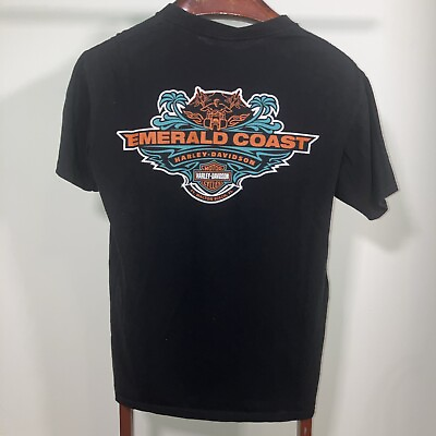 #ad Harley Davidson I got Mine Emerald Coast FL T Shirt Mens M Short Sleeve Black