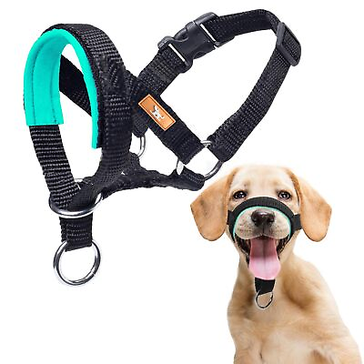 #ad Dog Head Collar with Soft Fabric Head Harness Stops Dog Pulling Head Leash fo...