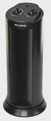 #ad NEW Black 17quot;1500W Ceramic Tower Electric Space Heater w Adjustable Thermostat