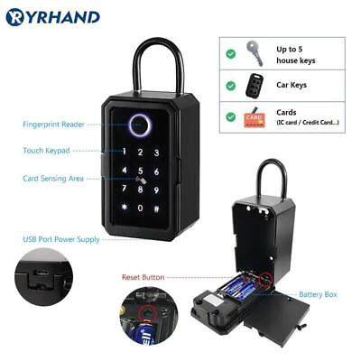 #ad TTlock Wifi Security Box Password Smart Fingerprint Digital Electronic Portable