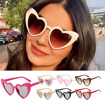 #ad Heart Shape Sunglasses Retro Plastic Frame Ladies Love Heart Shape Sunglasses