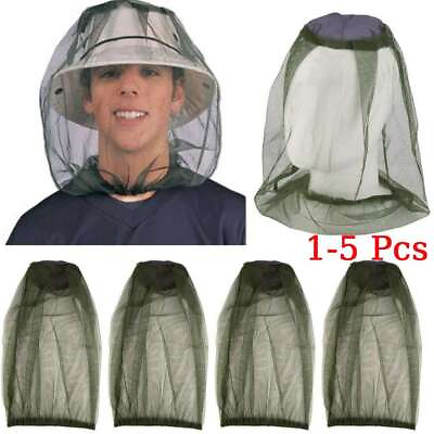 #ad 5X Mosquito Bee Insect Mesh Net Midge Insect Camping Bug Hat Protector Head Face