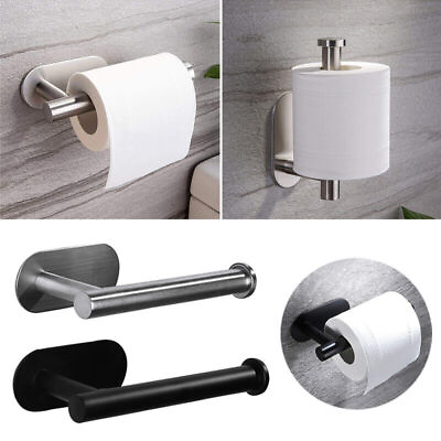 #ad Self Adhesive Toilet Roll Holder Paper Toilet Holder Bathroom Stick on Wall