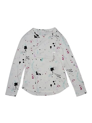 #ad Justice Girls Paint Splattered Top size 10