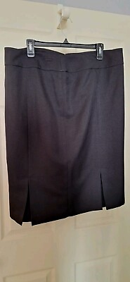 #ad Evan Picone Black Label Womens Black Lined Pencil Skirt Size 16 CW27