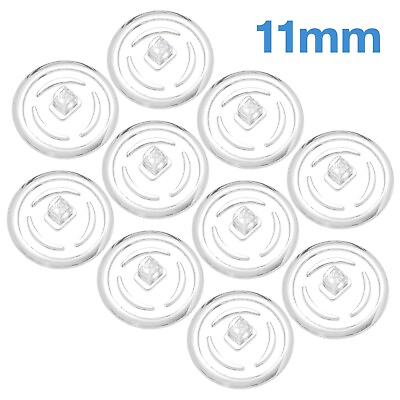 #ad 10pcs 11mm Circle Silicone Screw In Nose Pads Grip On Side Holders Spectacles