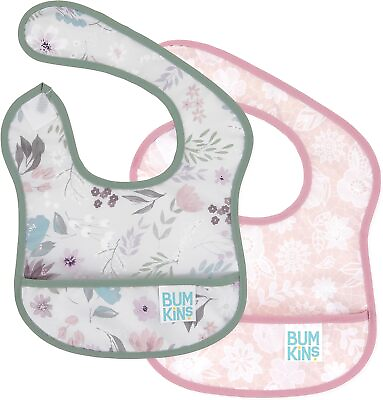 #ad Bumkins Starter Bib Baby Bib Infant Waterproof Fabric Fits Infants and Babies
