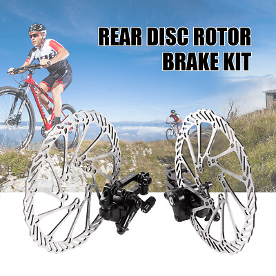 #ad Bike Mechanical Disc Brake Caliper 160mm Rotor Front amp; Rear For Mountain Bicycle