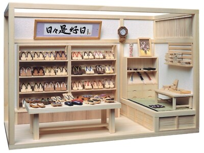 #ad DIY Dollhouse Kit Japanese Retro Sandals Shop Miniature Model Wooden Handcraft $189.99
