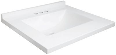 #ad Design House 630210 Camilla 25quot; Cultured Marble Vanity Top White
