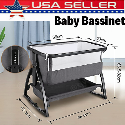 #ad Baby Bedside Sleeper Bassinet Bed 3 in 1 Portable Crib for Newborn Side Sleeper