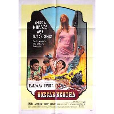 #ad BOXCAR BERTHA 1sh Movie Poster 1972 Martin Scorsese Barbara Hershey