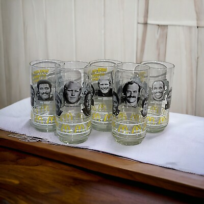 #ad McDonalds Pittsburgh Steelers 6 Glasses Super Bowl XIIIamp;XIV Yr. 79 amp; 80 Players