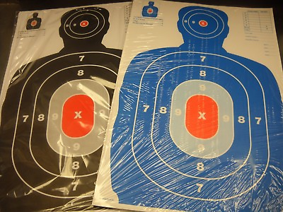 #ad 125 SECONDS Bulk Pack Silhouette hand gun rifle paper shooting targets 12X18