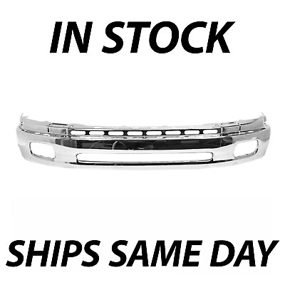 #ad NEW Chrome Steel Front Bumper Face Bar for 2000 2006 Toyota Tundra w Fog 00 06