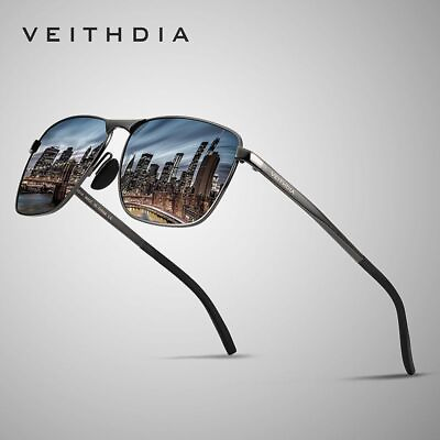 #ad New Men#x27;s Polarized UV Protection Sunglasses Square Full Frame Fashion