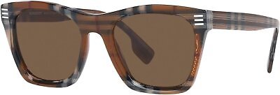 #ad BURBERRY Sunglasses BE 4348 396673 Cooper Brown Check Dark