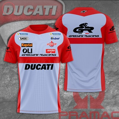 #ad Custom Name Gresini Racing Ducati All Over Printed Racing Shirt Size S 5XL