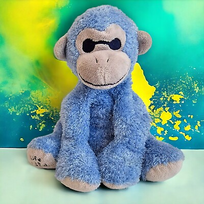 #ad Mary Meyer Life Is Good Monkey Plush Stuffed Animal Blue Sunglasses Embroidered