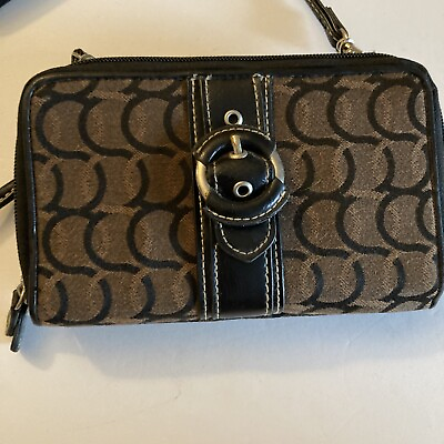#ad Ladies Fashionable wallet phone case brown swirl