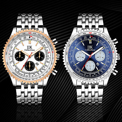 #ad Luxury Men#x27;s Classic Quartz Watch Luminous Stainless Steel Date Band Waterproof