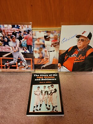 #ad MLB Baltimore Orioles Signed Baseball Photo Set of 3. Brooks Robinson Weaver
