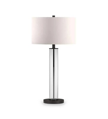 #ad Meyeramp;Cross Table Lamp 29quot;Hx15quot;W Glass and Blackened Bronze Finish TL0182