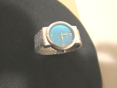 #ad BEAUTIFUL CHICOS TURQUOIS SIVER ANTIQUE FINISHED WOMEN WATCH RARE