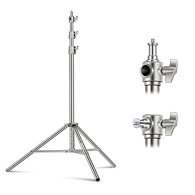 #ad NEEWER 7.2ft Stainless Steel Light Stand Spring Cushioned Tripod Stand
