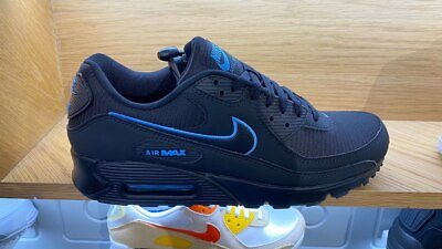 #ad Nike Air Max 90 Black University Blue FJ4218 001 Multi Size Mens Shoe Sneakers